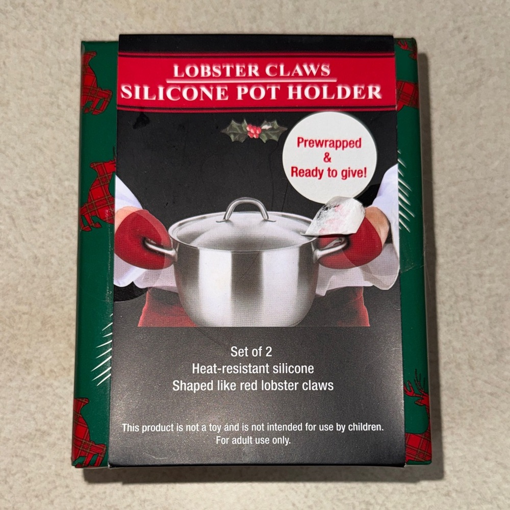 Lobster Claws Silicone Pot Holder - Red